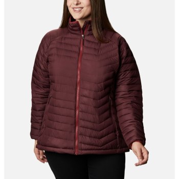 Columbia Powder Lite Plus Size, Chamarras Vino Para Mujer | 632845-XPL